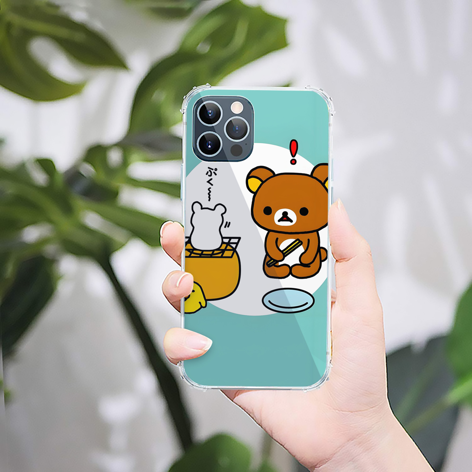 （画像用） リラックマ リラックマ キイロイトリ Rilakkuma Korilakkuma Kiiroitori 【iPhone 12シリーズ対応】透明スマホケース（クリアソフトケース）